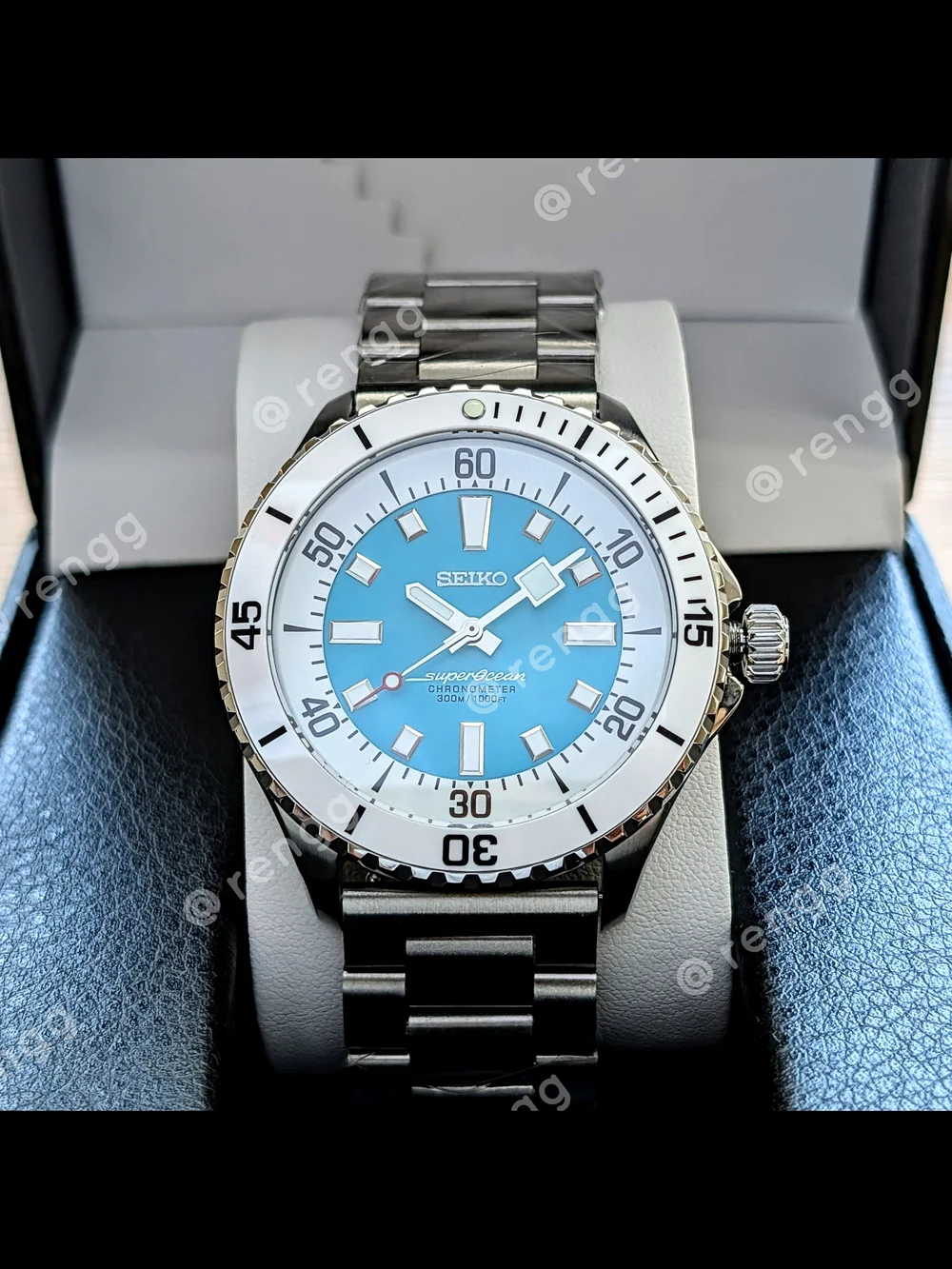 44mm Seiko Automatic Mod Men's Diver Watch Sapphire Ceramic Bezel